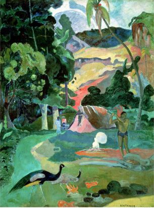 Paul Gauguin Landscape with Peacocks - Paul Gauguin Painting